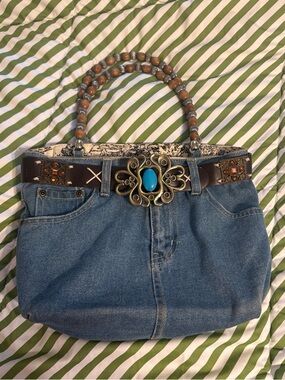 Y2K Denim Skirt Purse